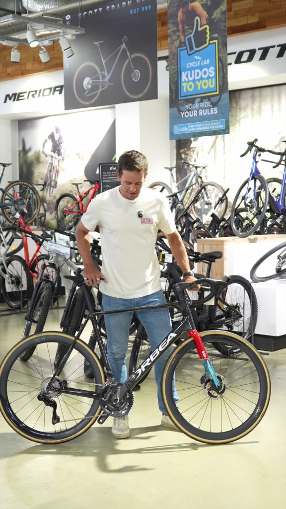 Ryan Gibbons at CycleLab with the Orbea Orca M10i