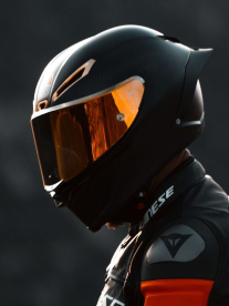 Atlas Gear person wearing motorbike helmet