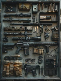 A display of vintage guns from Gunman SA.