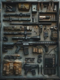 A display of vintage guns from Gunman SA.
