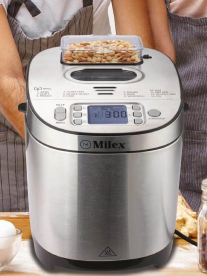 Two people cooking in a kitchen with a Milex appliance